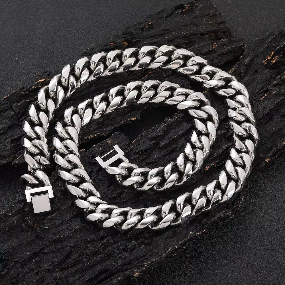 12mm Cuban Chain For Men - Picture 5 of 7